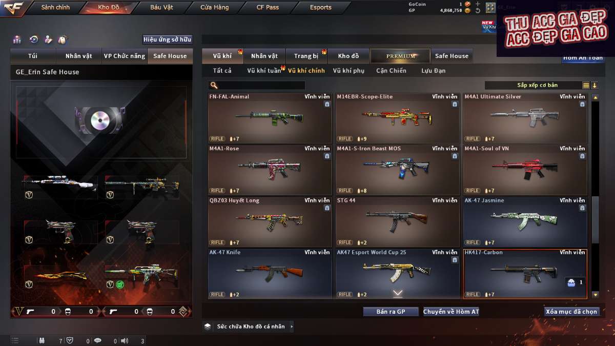 shop acc cf uy tin gia re